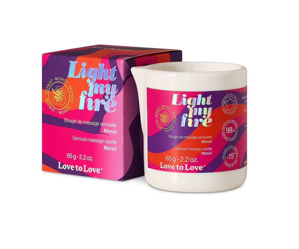 Love to Love Light My Fire Sensual Massage Candle - Monoi