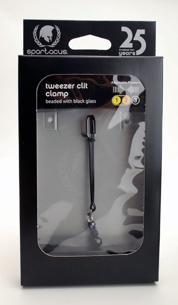 Tweezer Clit Clamp with Black Beads