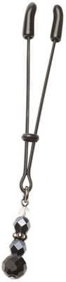 Tweezer Clit Clamp with Black Beads