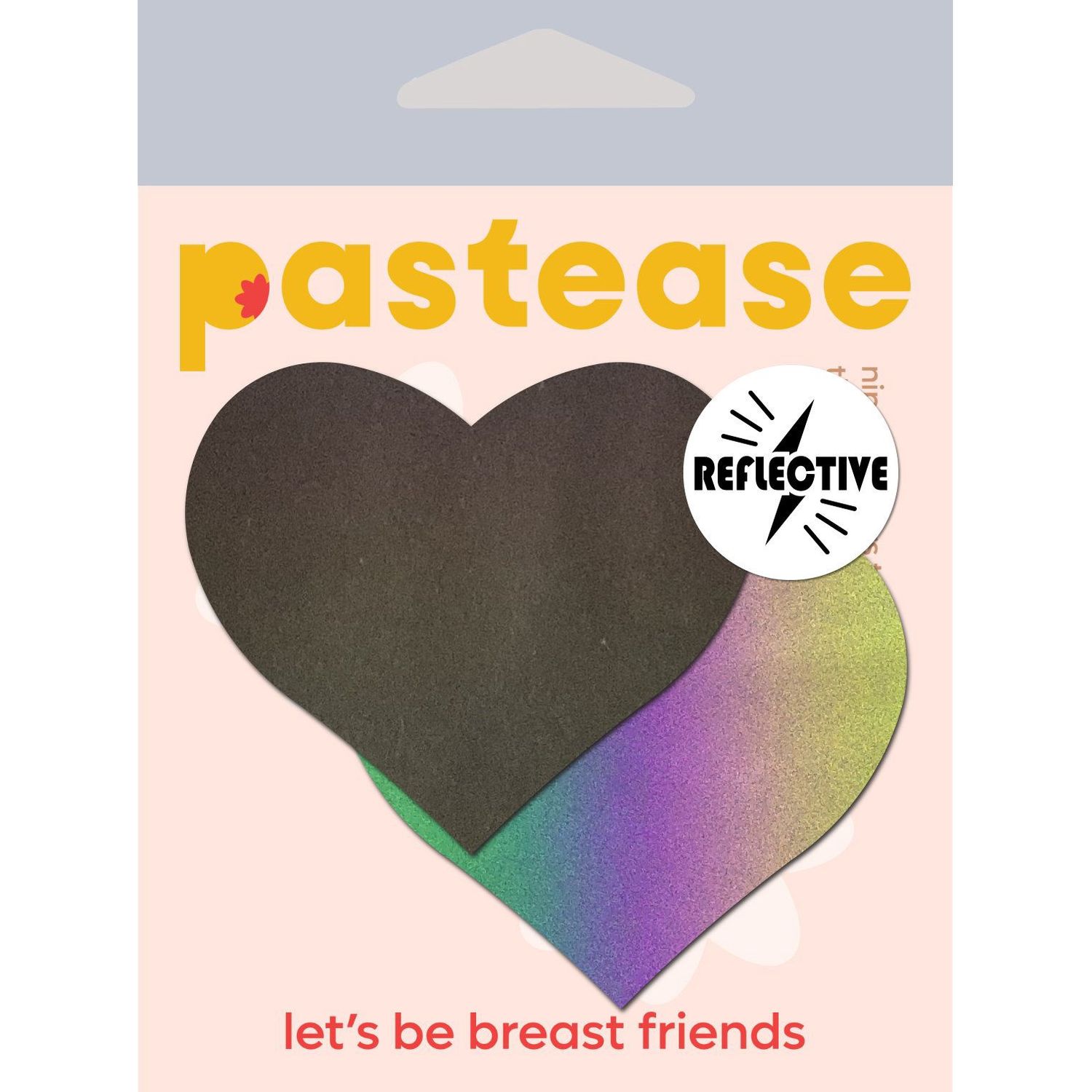 Pastease Reflective Rainbow Hear Nipple Pasties