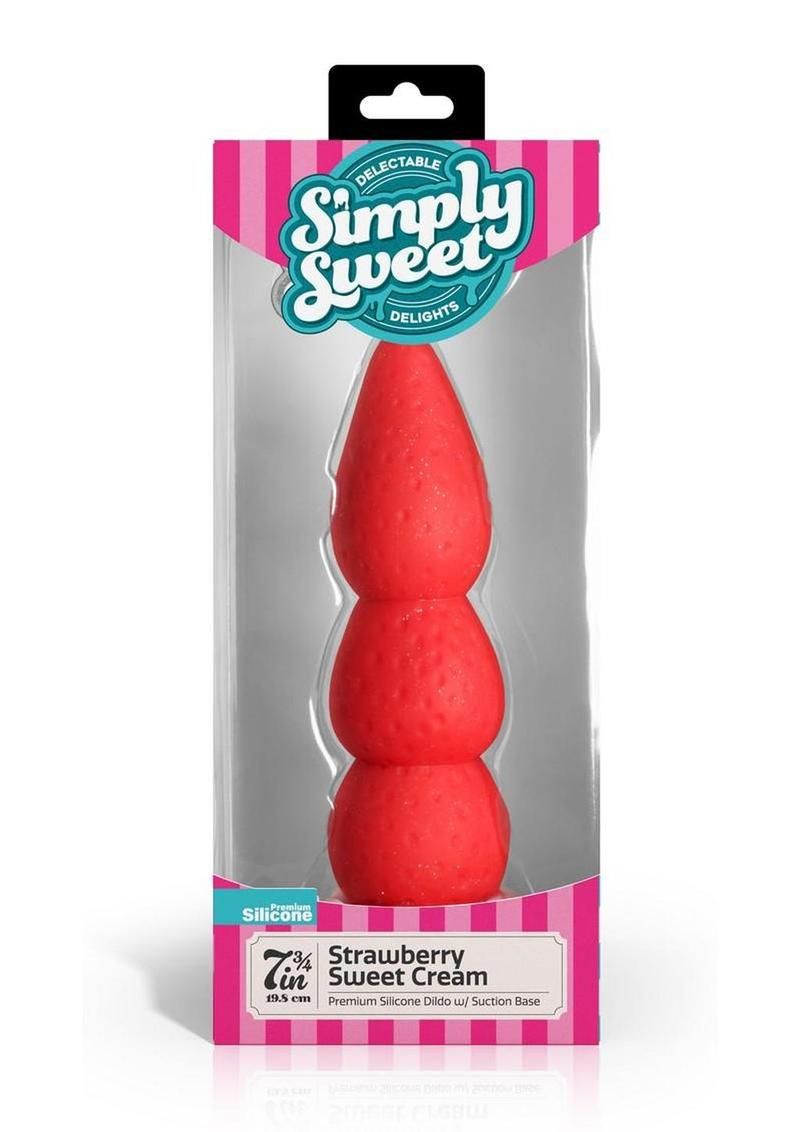 Simply Sweet Strawberry Sweet Cream Dildo