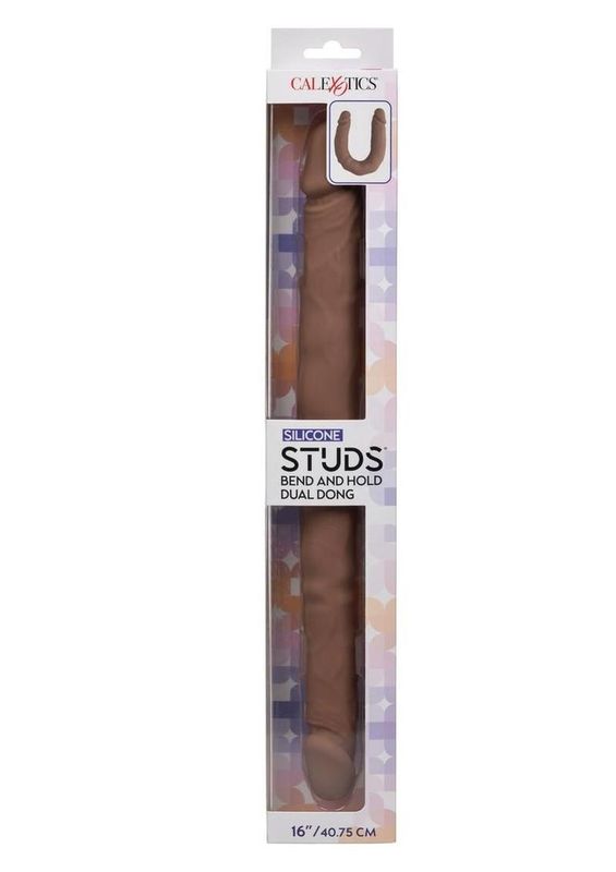 Silicone Studs Bend and Hold 16" Dual Dildo