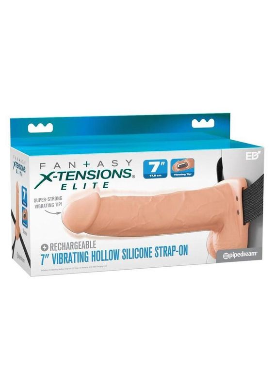 Fantasy X-Tensions Elite 7" Vibrating Hollow Strap-On