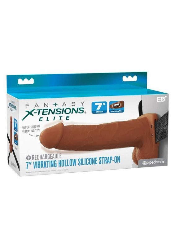 Fantasy X-Tensions Elite 7" Vibrating Hollow Strap-On