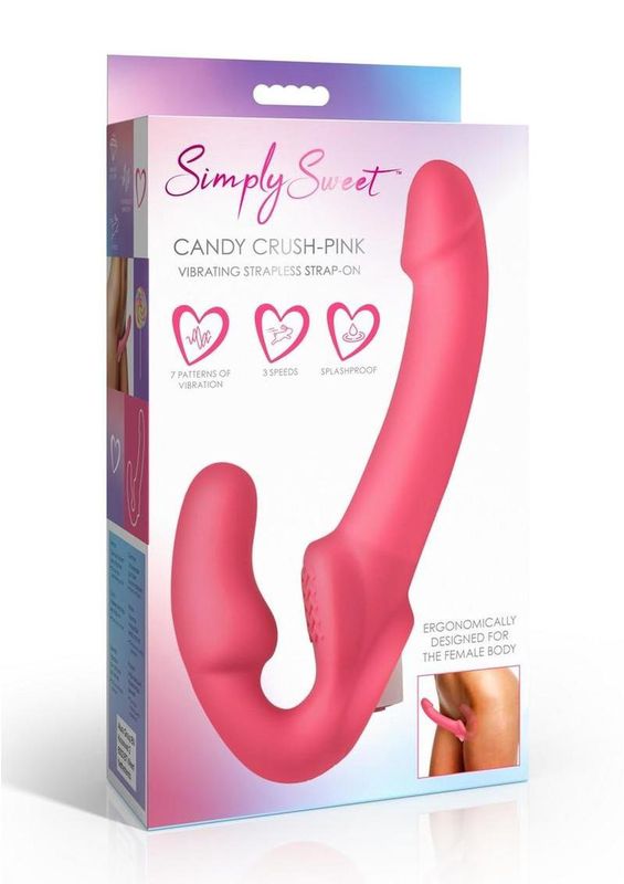 Simply Sweet Candy Crush Vibrating Strapless Strap-On
