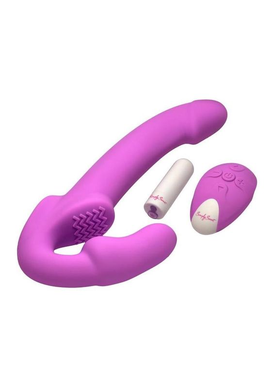 Simply Sweet Candy Crush Vibrating Strapless Strap-On with Remote