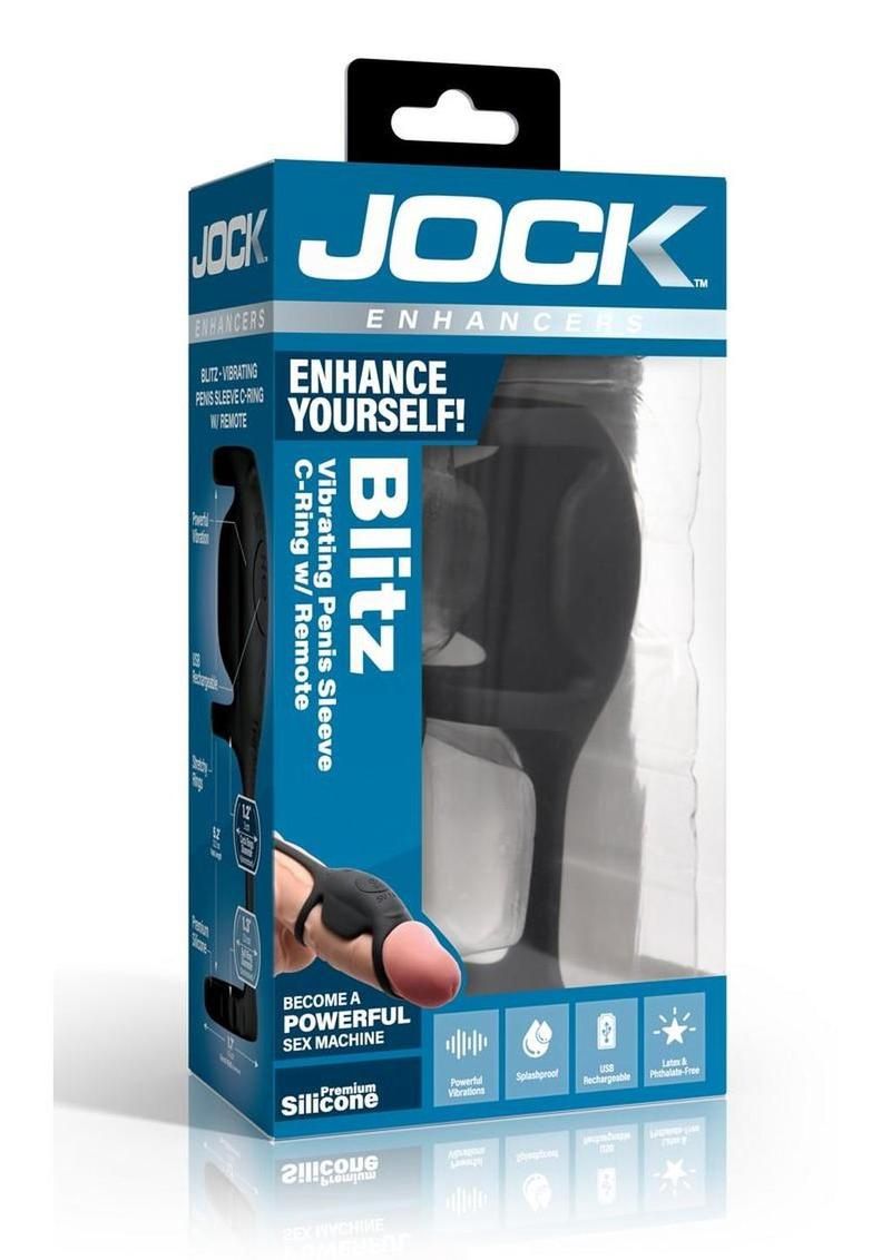Jock Blitz Vibrating Penis Sleeve with Remote Control