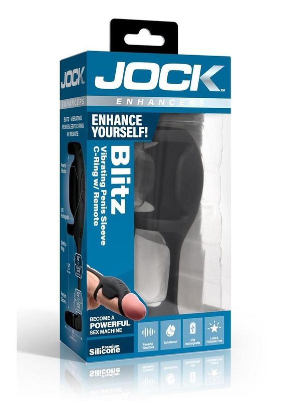 Jock Blitz Vibrating Penis Sleeve with Remote Control