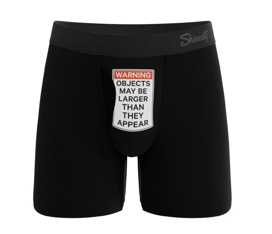 Shinesty The Rear View Size Warning Ball Hammock Pouch Underwear