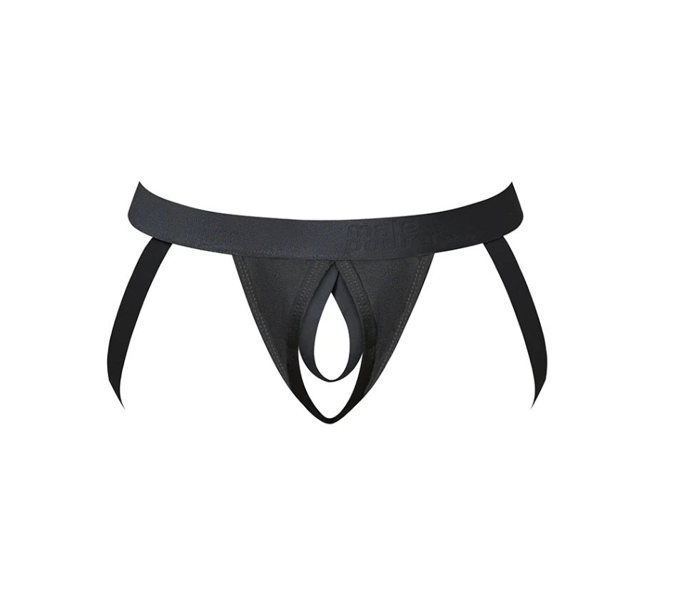 Male Power Open Ended Jock Open Black, Size: S/M