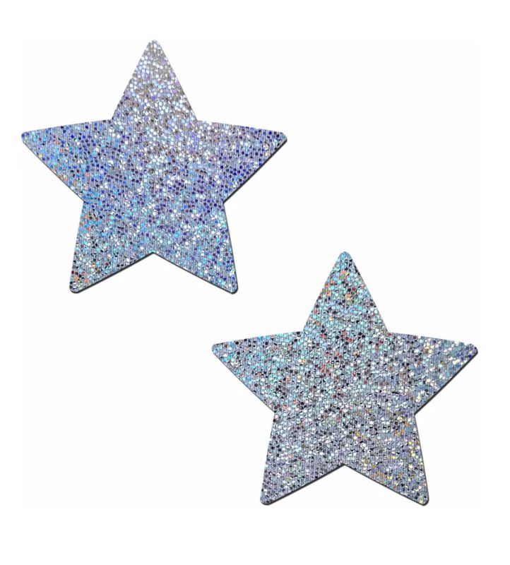 Pastease Silver Glitter Star Pasties