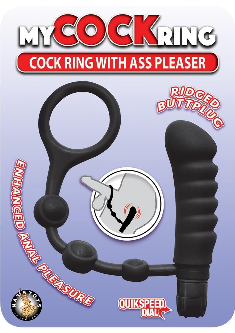 My Cock Ring Silicone Ring with Vibrating Plug