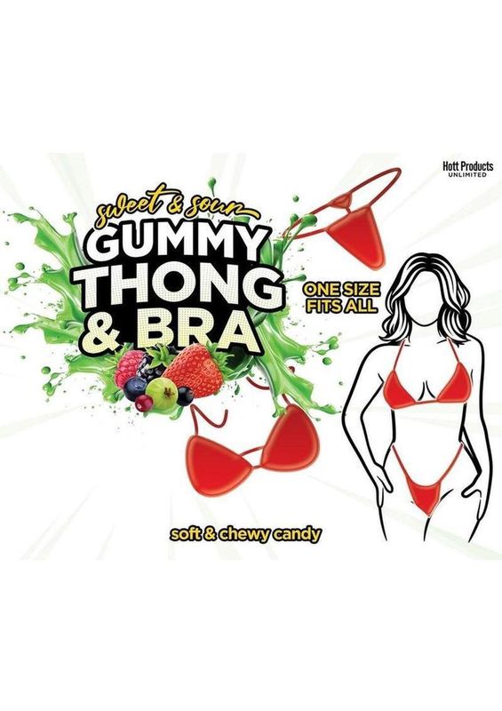 Sweet and Sour Gummy Thong and Bra