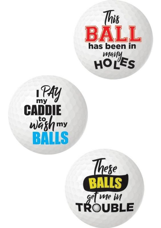 Balls Deep Funny Slogan Golf Balls