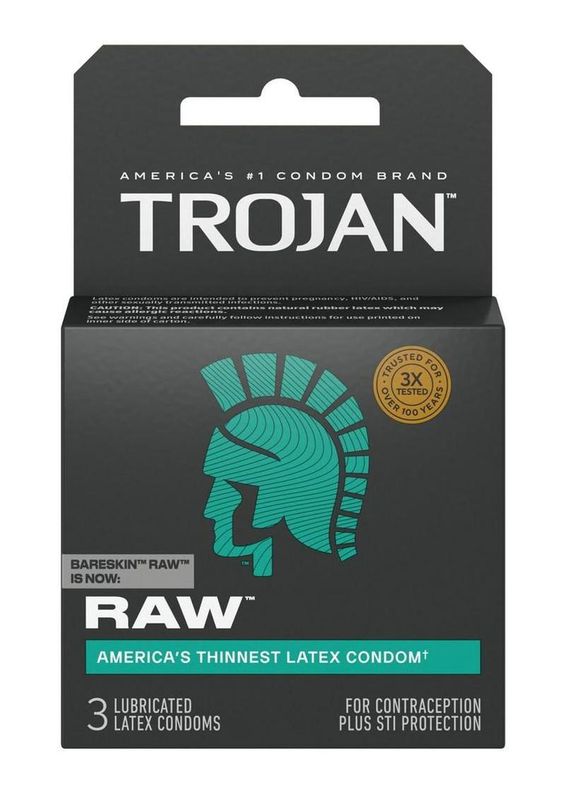 Trojan Raw Lubricated Latex Condoms