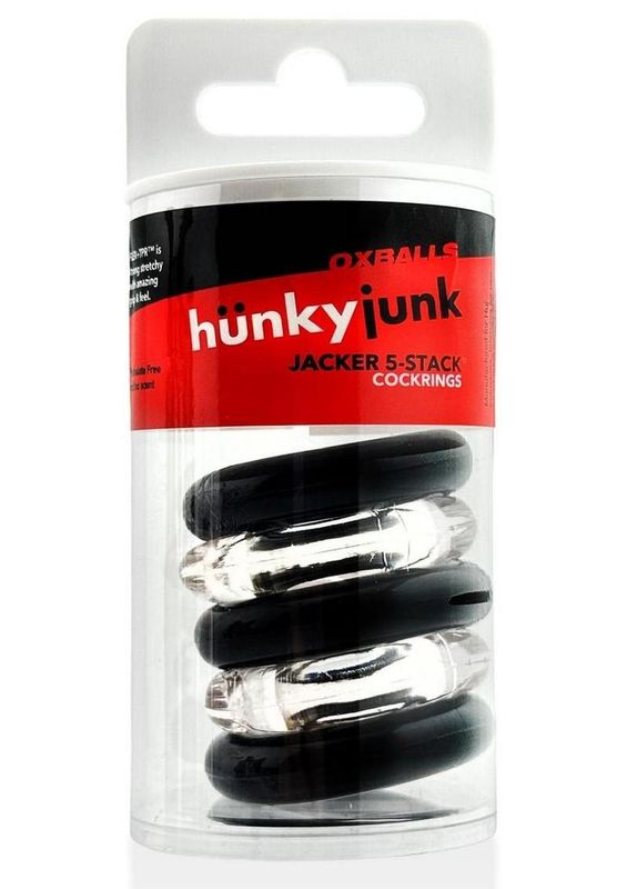 Hunkyjunk Jacker 5 Stack Super-Strong Cockrings (5 Pack)