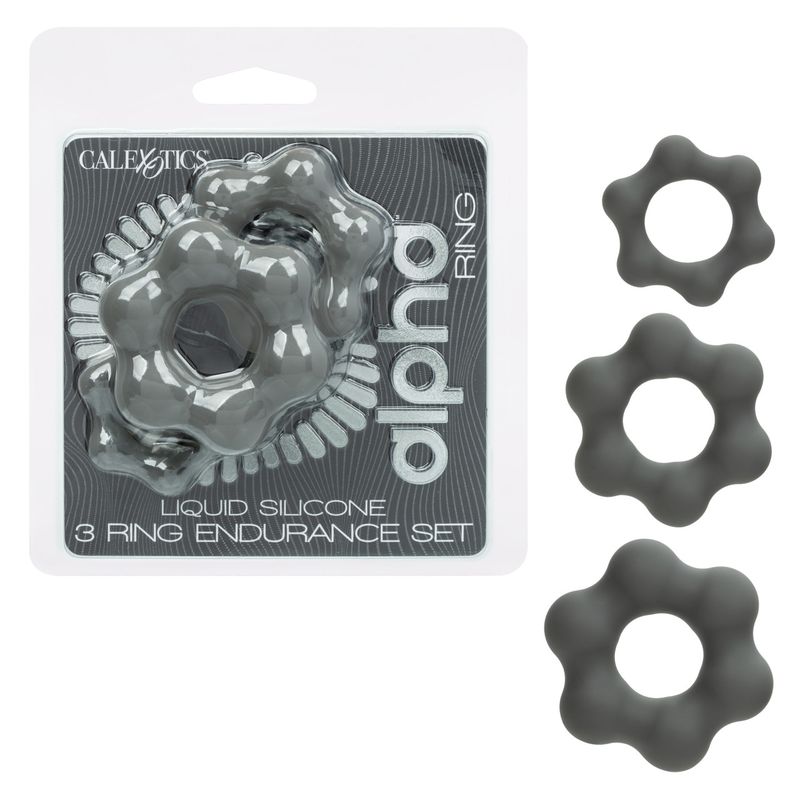 Alpha Liquid Silicone 3 Ring Endurance Set