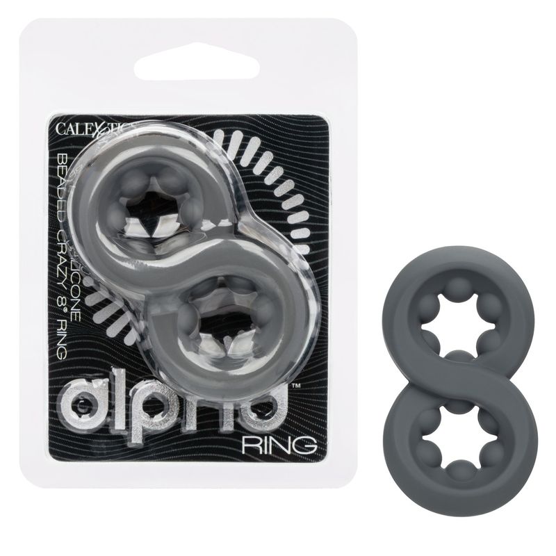 Alpha Liquid Silicone Beaded Crazy 8 Ring