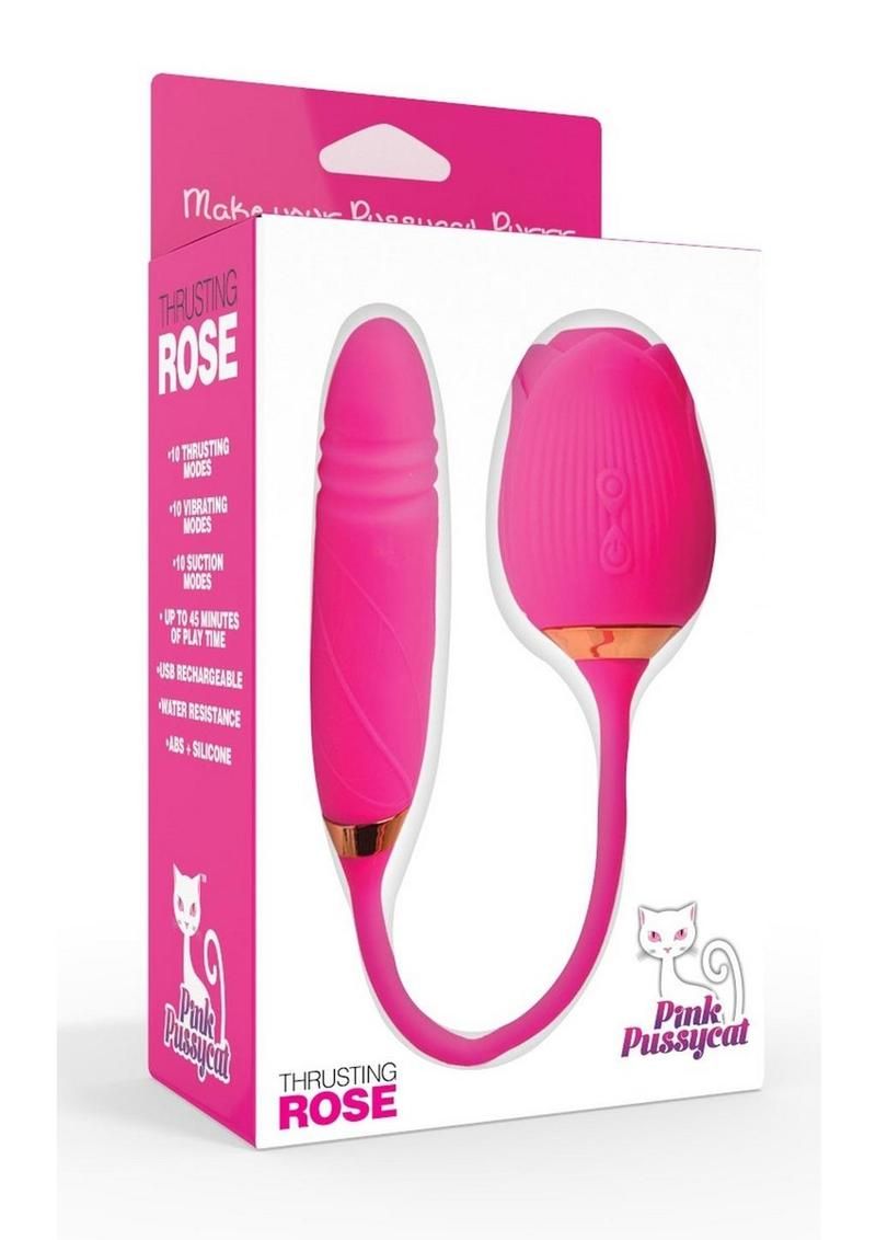 Pink Pussycat Vibrating Thrusting Rose