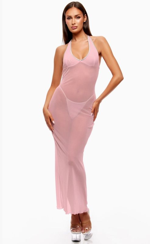 Home Body Sheer Mesh Nightgown Set