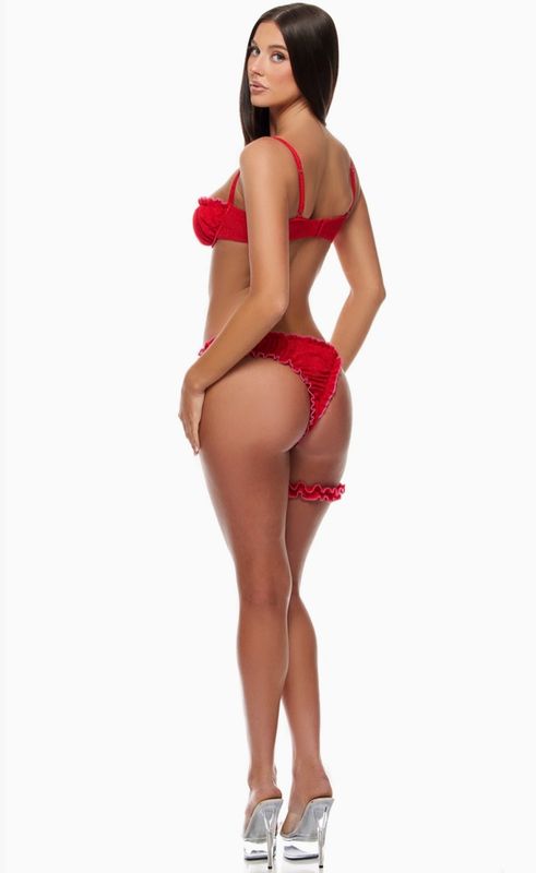 Shimmer Nights Ruched Bra Set