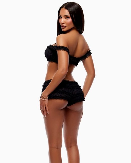 Soft Girl Era Mesh Bralette Set, Color: Black, Size: Small
