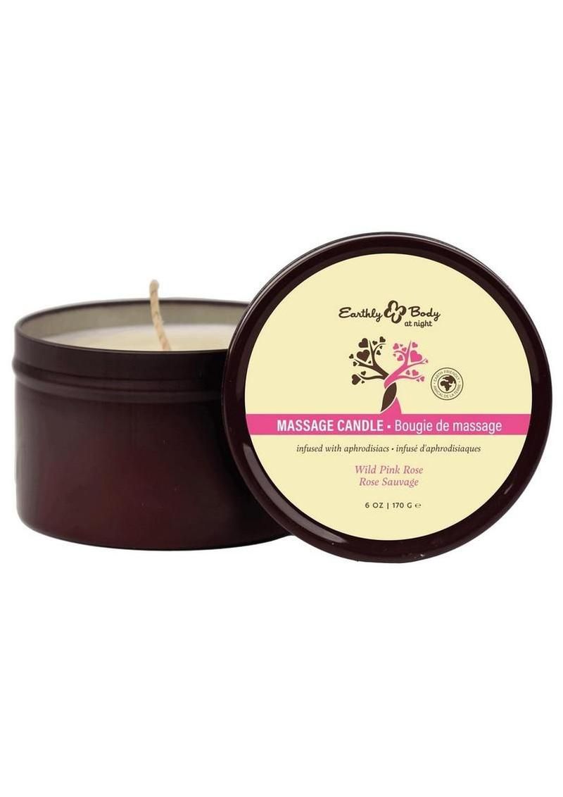 Earthly Body at Night Aphrodisiac Collection Candle, Fragrance: Wild Pink Rose