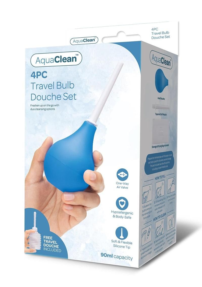 AquaClean 4 Piece Travel Bulb Douche Set