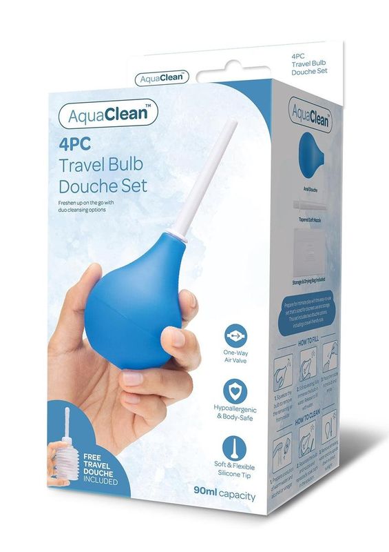 AquaClean 4 Piece Travel Bulb Douche Set