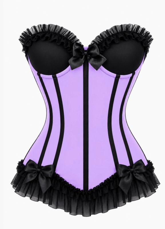 Lavish Purple Lycra Bustier Corset