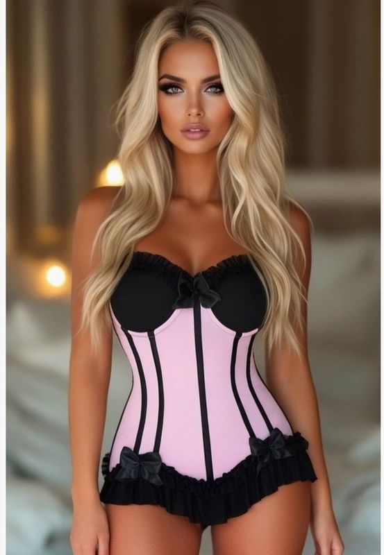 Lavish Pink Lycra Bustier Corset