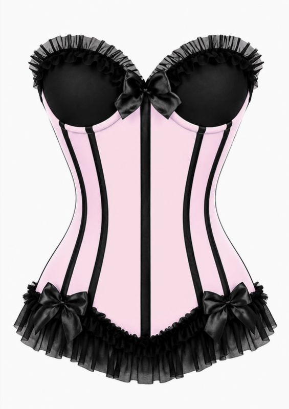 Lavish Pink Lycra Bustier Corset