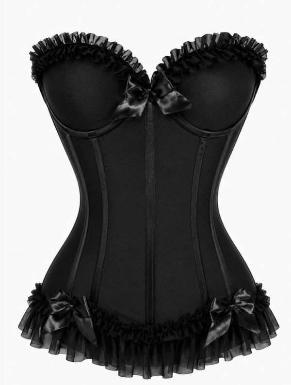 Lavish Black Lycra Bustier Corset