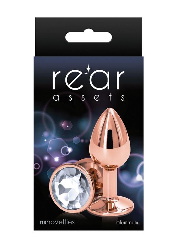 Rear Assets Clear Gem Rose Gold Small Plug