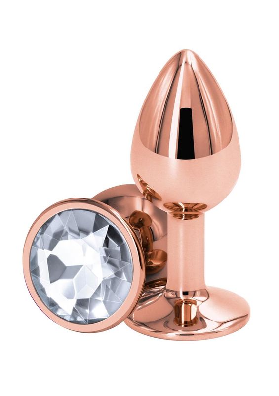 Rear Assets Clear Gem Rose Gold Small Plug