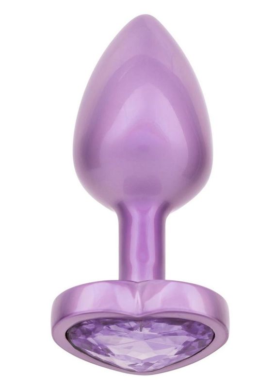 Jewel Amethyst Purple Heart Small Plug