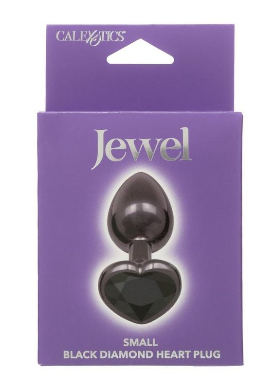 Jewel Black Diamond Heart Small Plug