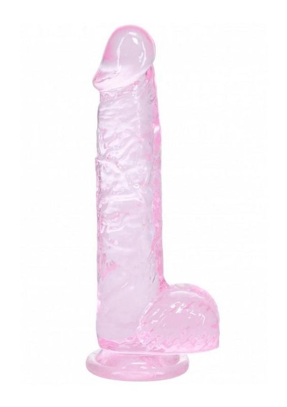 RealRock Crystal Clear 5" Dildo w/Balls
