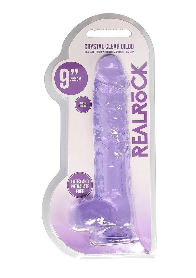 RealRock Crystal Clear 9" Dildo