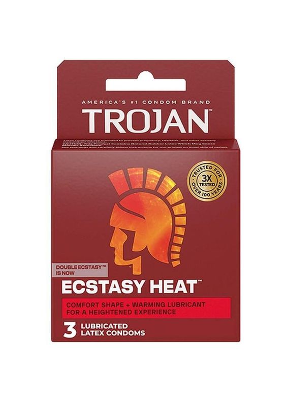 Trojan Ecstasy Heat 3 Pack