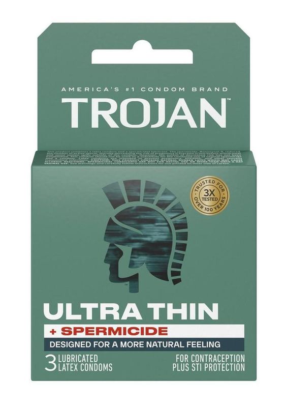 Trojan Ultra Thin Spermicide 3 Pack