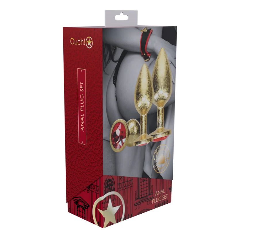 Ouch! International Milan Collection Metal Anal Plug Set Gold
