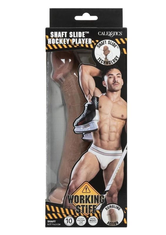 Working Stiff Shaft Slide Hockey Player Vibrating Dildo