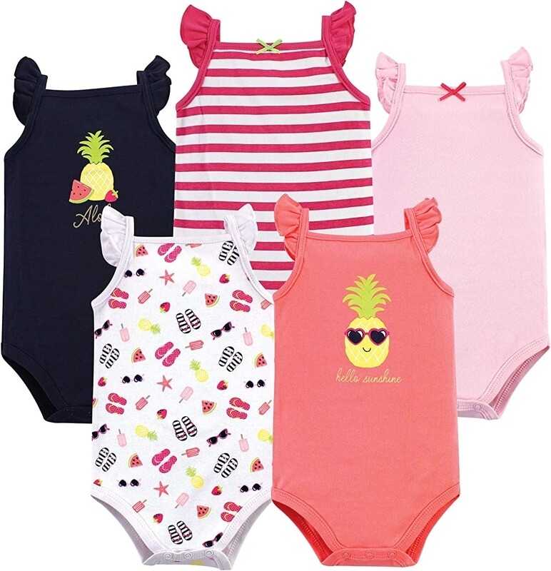 Bodysuit for babygirls 5x pack