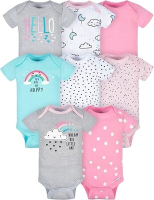 Gerber baby girl short sleeve per stuk