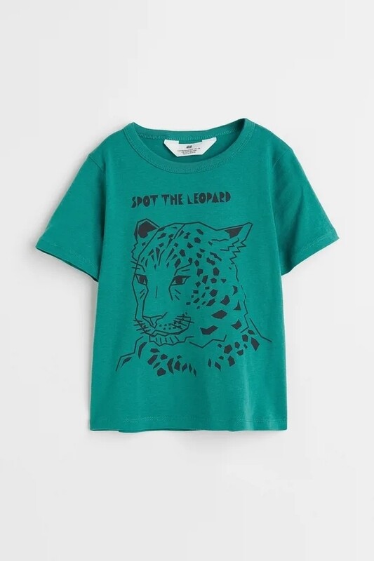 T-shirt leopard green