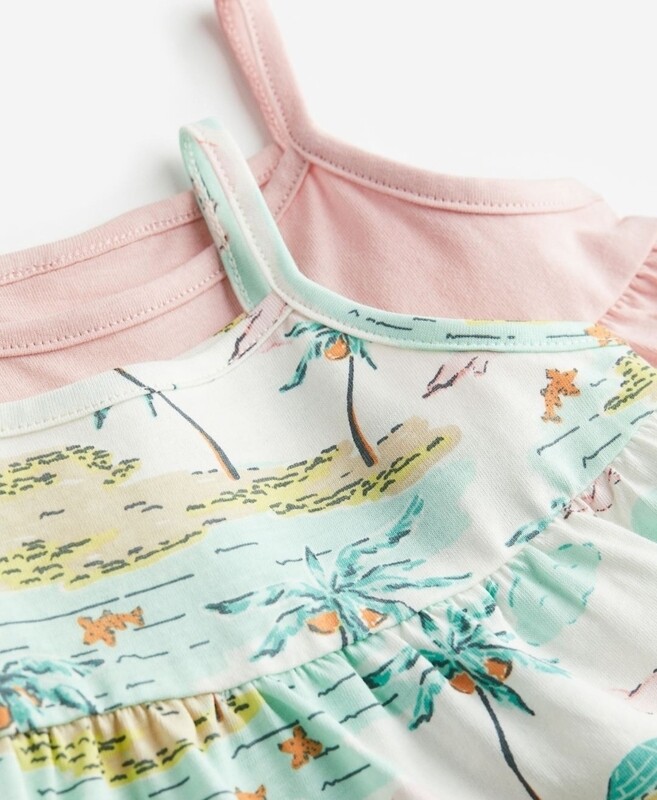 Set van 2 tricot jurken