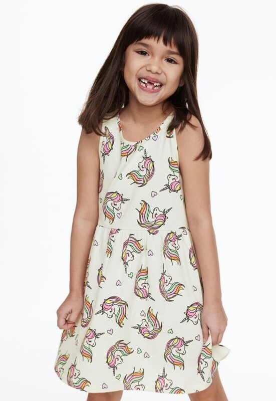 Tricot jurk unicorn H&M