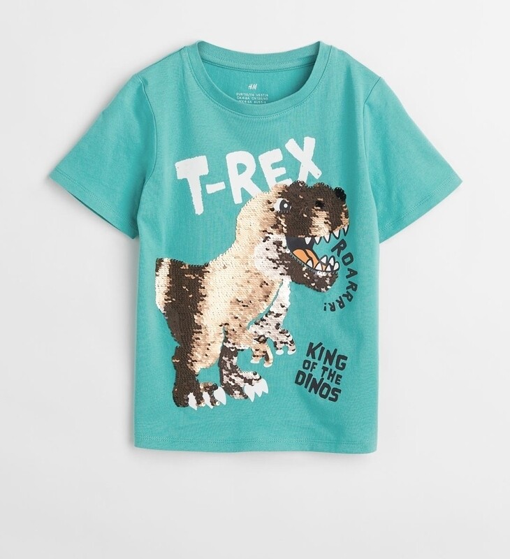Dino Tshirt met Pailletten