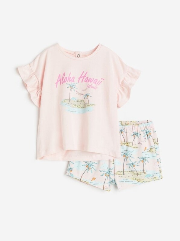Katoenen set met print
